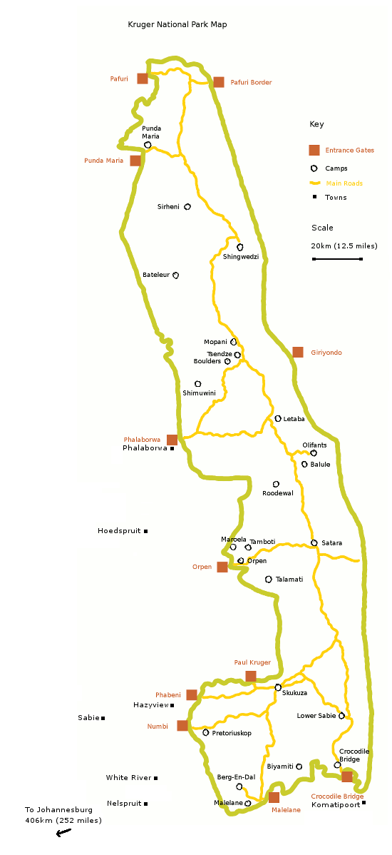 Kruger National Park Map